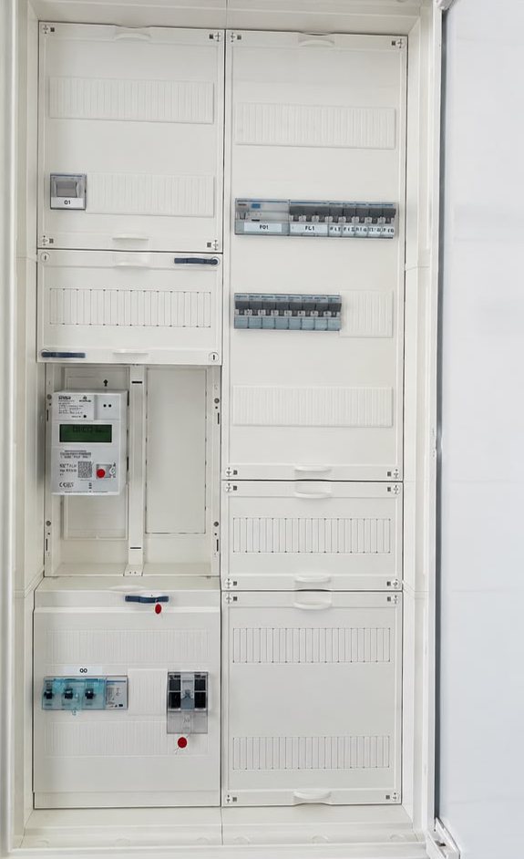 Neuer Zählerschrank mit sauber gesetzten Feldern nach der Erneuerung